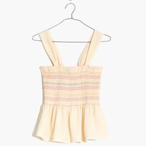 Madewell Texture and Thread Rainbow Smocked Tank